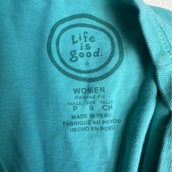 Life is Good 30-A turquoise tee size small - Picture 5 of 8